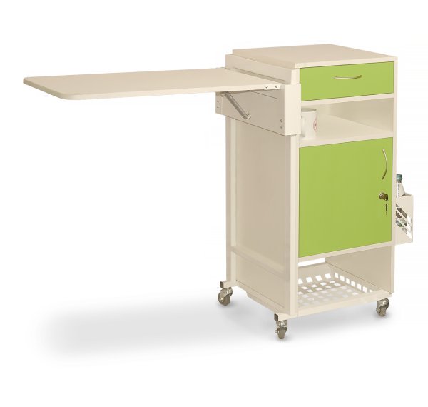 Тумба приліжкова металева з відкидним столиком ТП-1с ТМ ОМЕГА